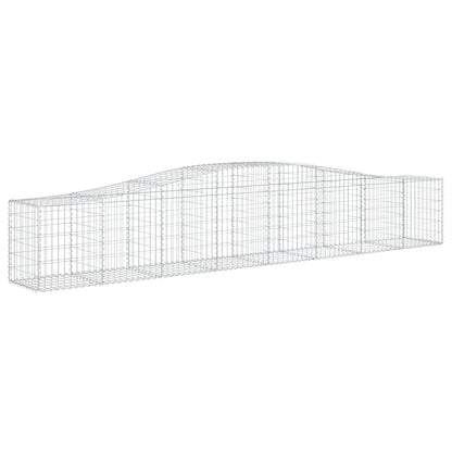 Gabionen Mit Hochbogen 8 Stk. 400X50X60/80Cm Verzinktes Eisen