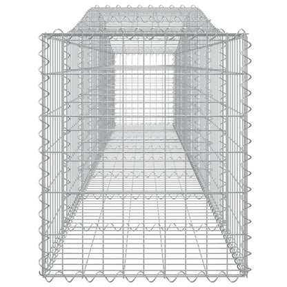 Gabionen Mit Hochbogen 10 Stk. 400X50X60/80Cm Verzinktes Eisen