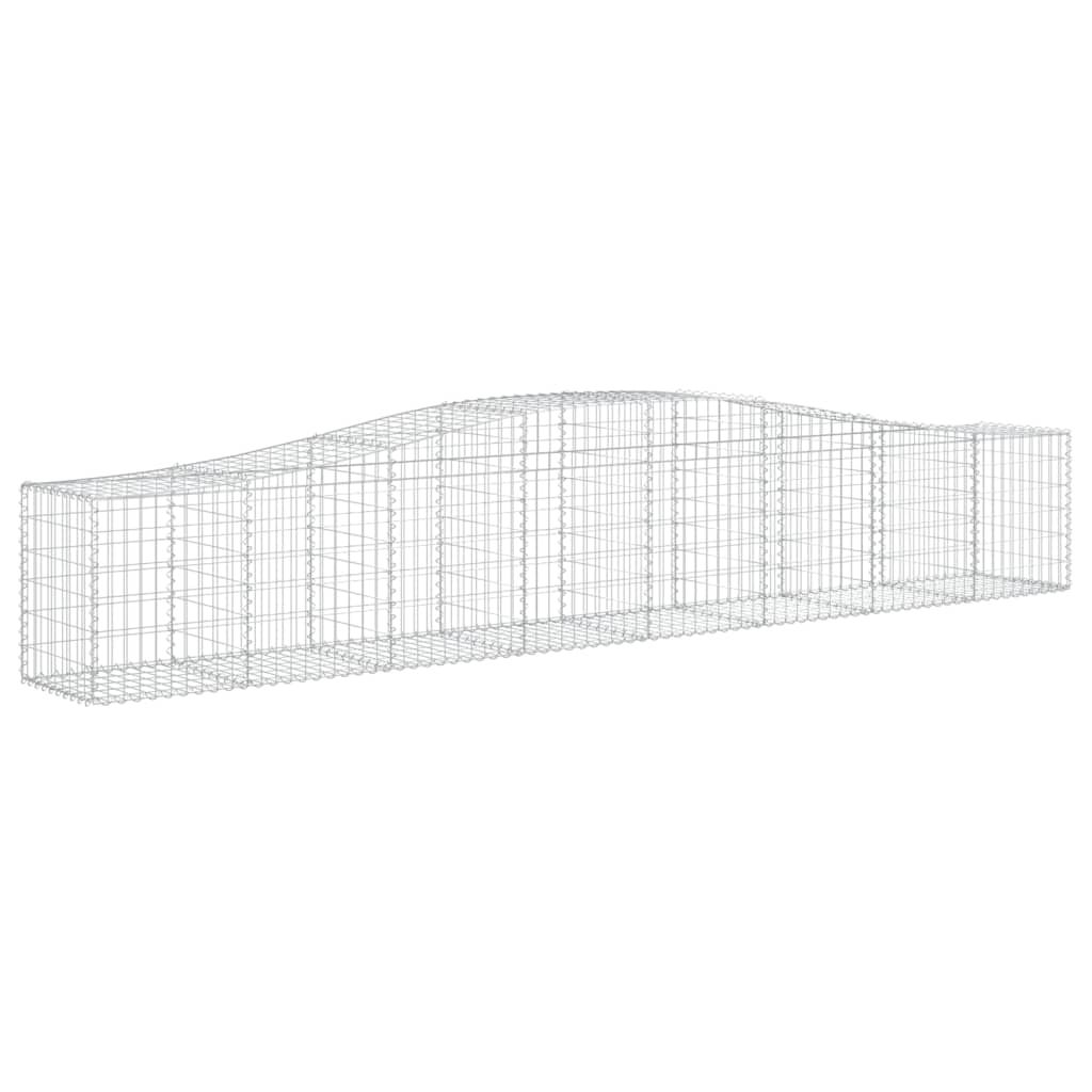 Gabionen Mit Hochbogen 20 Stk. 400X50X60/80Cm Verzinktes Eisen