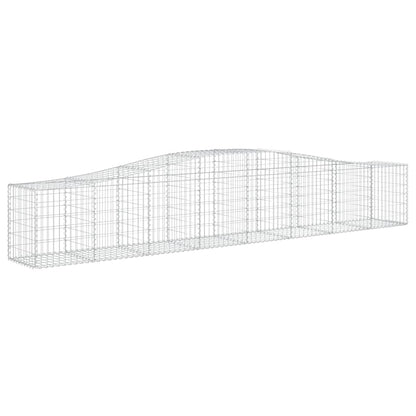 Gabionen Mit Hochbogen 20 Stk. 400X50X60/80Cm Verzinktes Eisen