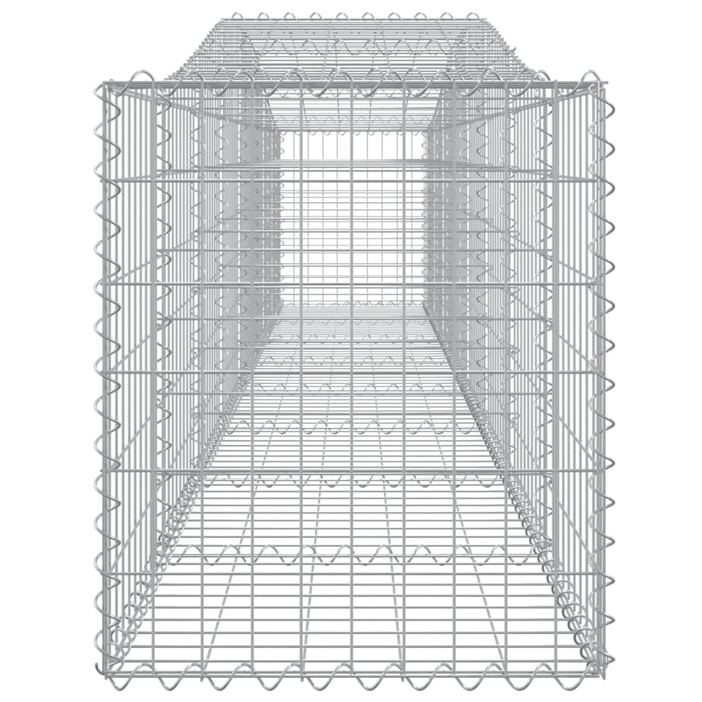 Gabionen Mit Hochbogen 20 Stk. 400X50X60/80Cm Verzinktes Eisen