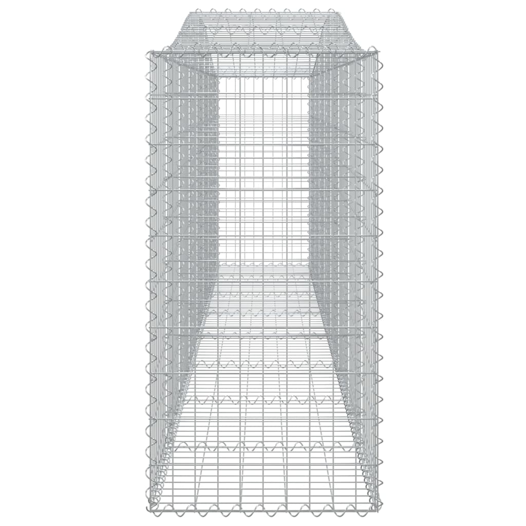 Gabionen Mit Hochbogen 8 Stk. 400X50X100/120Cm Verzinktes Eisen