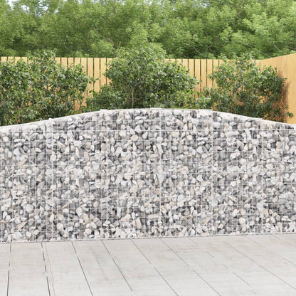 Gabionen Mit Hochbogen 15 Stk 400X50X100/120Cm Verzinktes Eisen