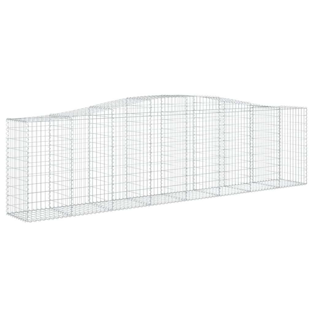 Gabionen Mit Hochbogen 20 Stk 400X50X100/120Cm Verzinktes Eisen