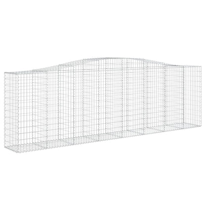 Gabionen Mit Hochbogen 6 Stk. 400X50X120/140Cm Verzinktes Eisen