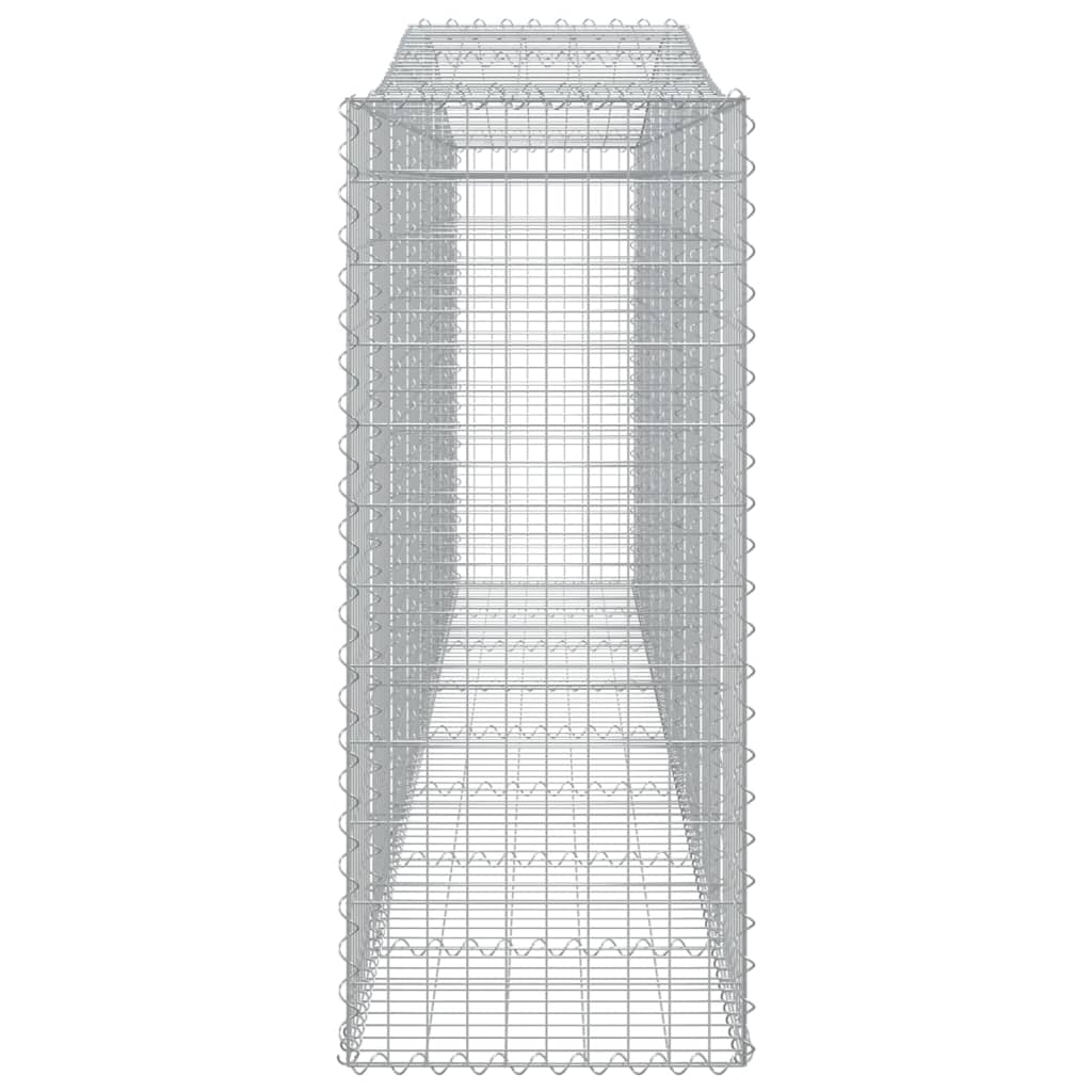 Gabionen Mit Hochbogen 6 Stk. 400X50X120/140Cm Verzinktes Eisen