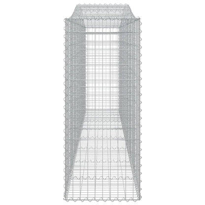 Gabionen Mit Hochbogen 9 Stk. 400X50X120/140Cm Verzinktes Eisen