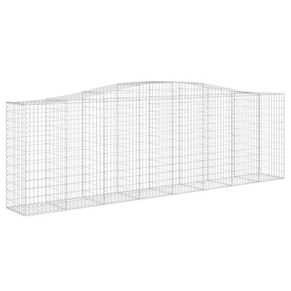 Gabionen Mit Hochbogen 10 Stk 400X50X120/140Cm Verzinktes Eisen