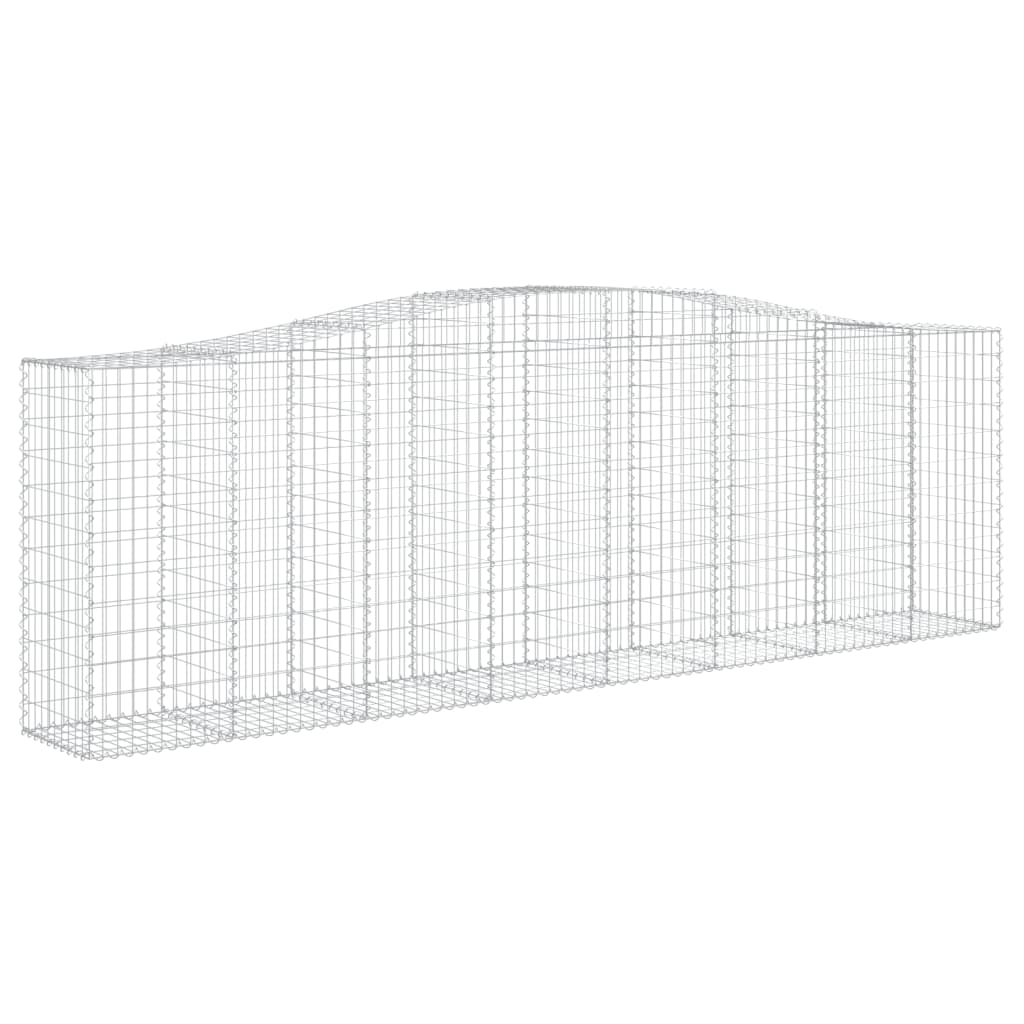 Gabionen Mit Hochbogen 25 Stk 400X50X120/140Cm Verzinktes Eisen