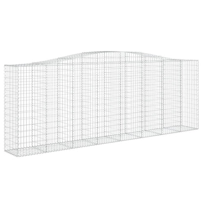 Gabionen Mit Hochbogen 6 Stk. 400X50X140/160Cm Verzinktes Eisen
