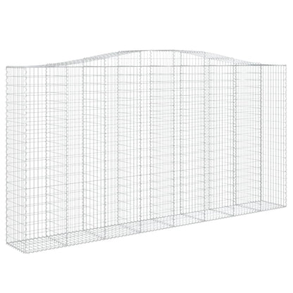 Gabionen Mit Hochbogen 2 Stk. 400X50X200/220Cm Verzinktes Eisen