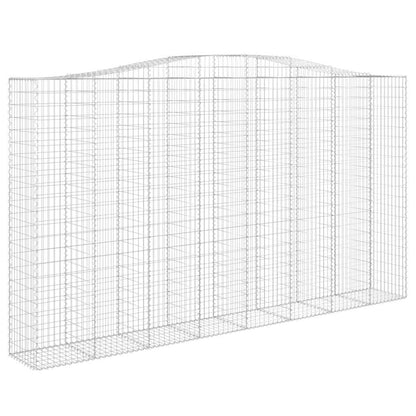 Gabionen Mit Hochbogen 6 Stk. 400X50X220/240Cm Verzinktes Eisen