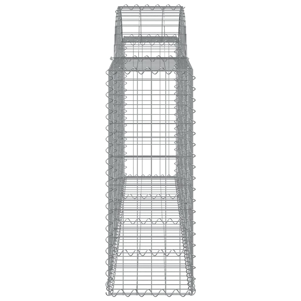 Gabionen Mit Hochbogen 18 Stk. 200X30X80/100Cm Verzinktes Eisen