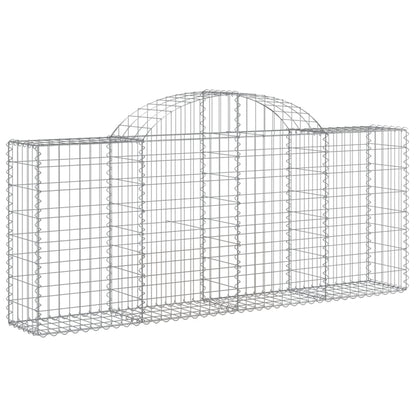 Gabionen Mit Hochbogen 20 Stk. 200X30X80/100Cm Verzinktes Eisen