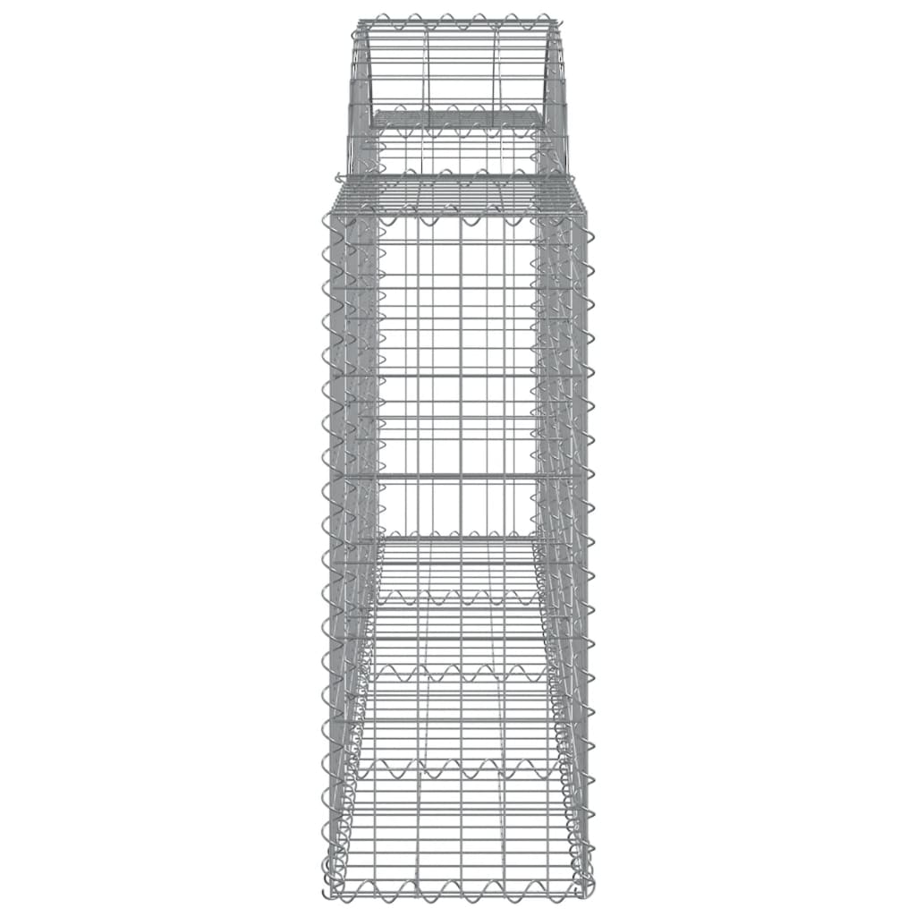 Gabionen Mit Hochbogen 25 Stk. 200X30X80/100Cm Verzinktes Eisen
