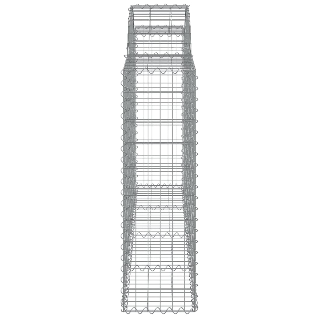 Gabionen Mit Hochbogen 15Stk. 200X30X100/120Cm Verzinktes Eisen