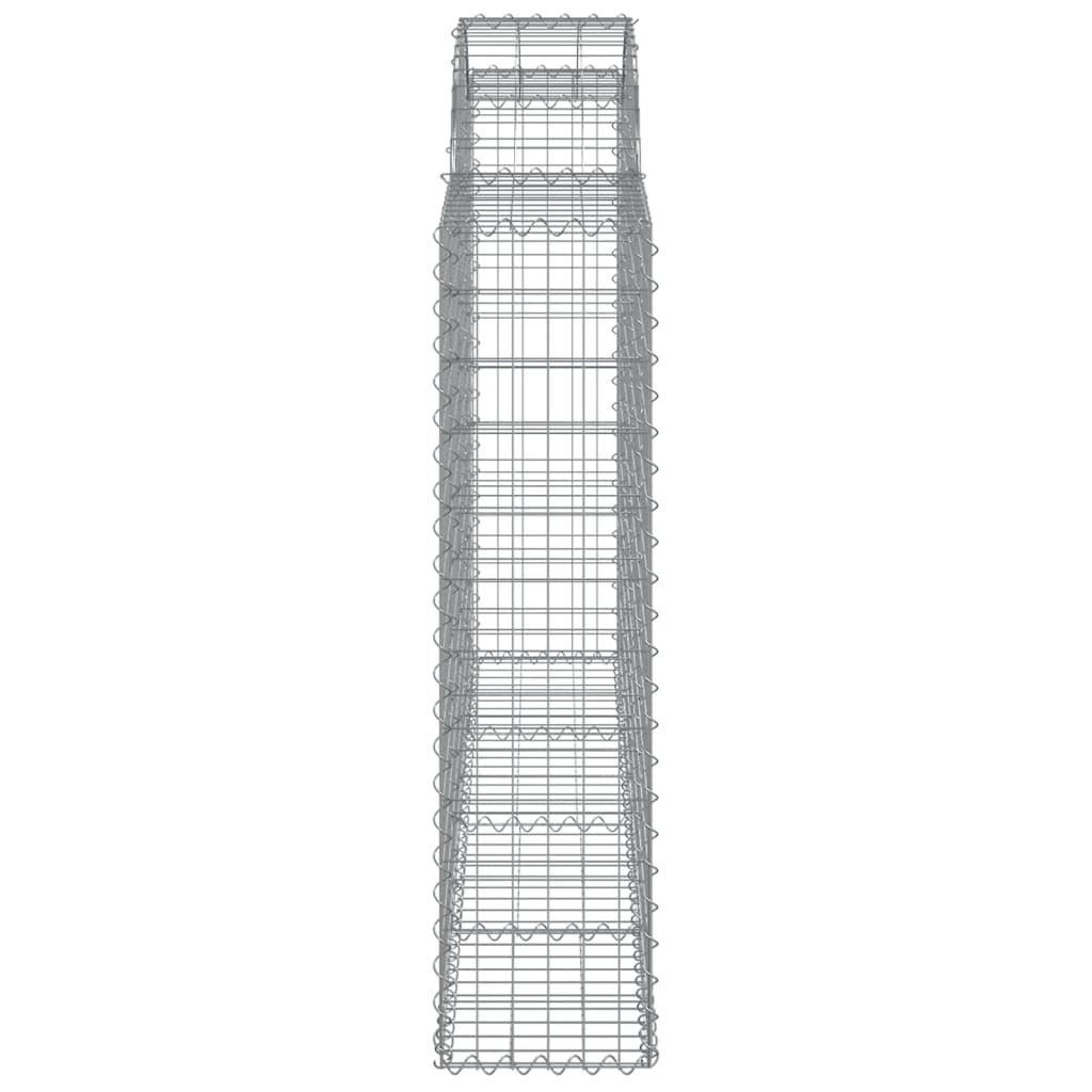 Gabionen Mit Hochbogen 12Stk. 200X30X120/140Cm Verzinktes Eisen