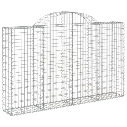 Gabionen Mit Hochbogen 30Stk. 200X30X120/140Cm Verzinktes Eisen