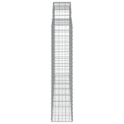 Gabionen Mit Hochbogen 7 Stk. 200X30X140/160Cm Verzinktes Eisen