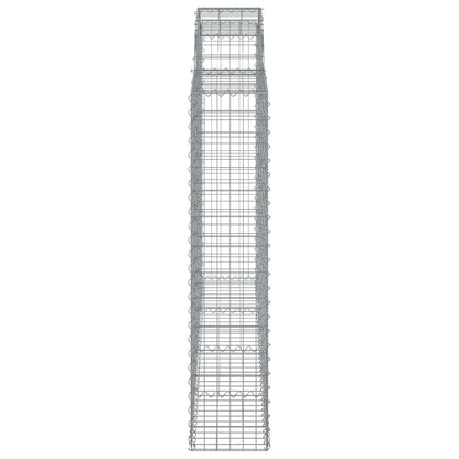 Gabionen Mit Hochbogen 12Stk. 200X30X140/160Cm Verzinktes Eisen
