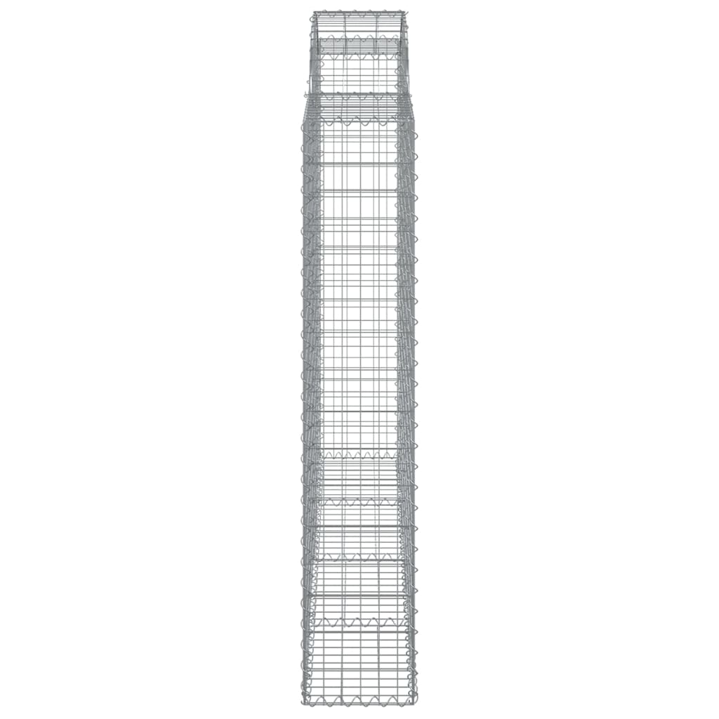 Gabionen Mit Hochbogen 6 Stk. 200X30X160/180Cm Verzinktes Eisen