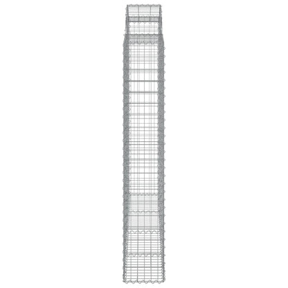 Gabionen Mit Hochbogen 5 Stk. 200X30X180/200Cm Verzinktes Eisen