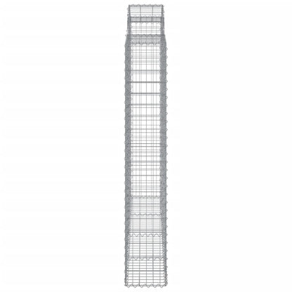 Gabionen Mit Hochbogen 6 Stk. 200X30X180/200Cm Verzinktes Eisen