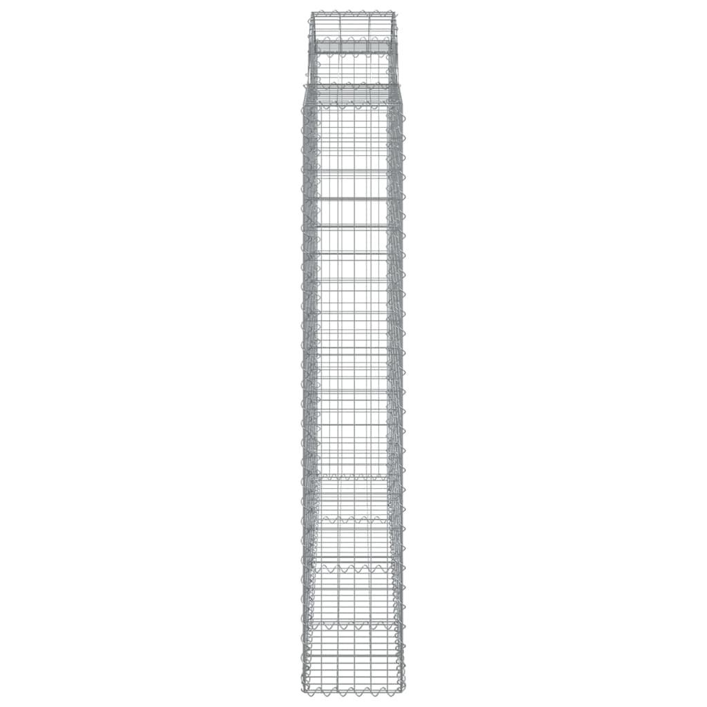 Gabionen Mit Hochbogen 15Stk. 200X30X180/200Cm Verzinktes Eisen