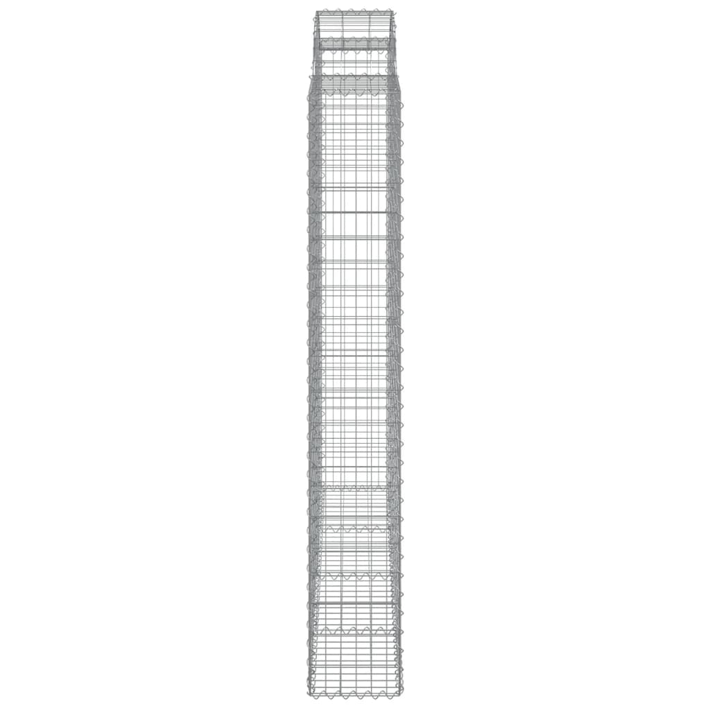Gabionen Mit Hochbogen 3 Stk. 200X30X200/220Cm Verzinktes Eisen