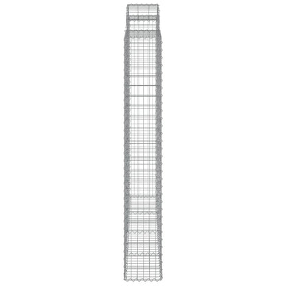 Gabionen Mit Hochbogen 3 Stk. 200X30X200/220Cm Verzinktes Eisen