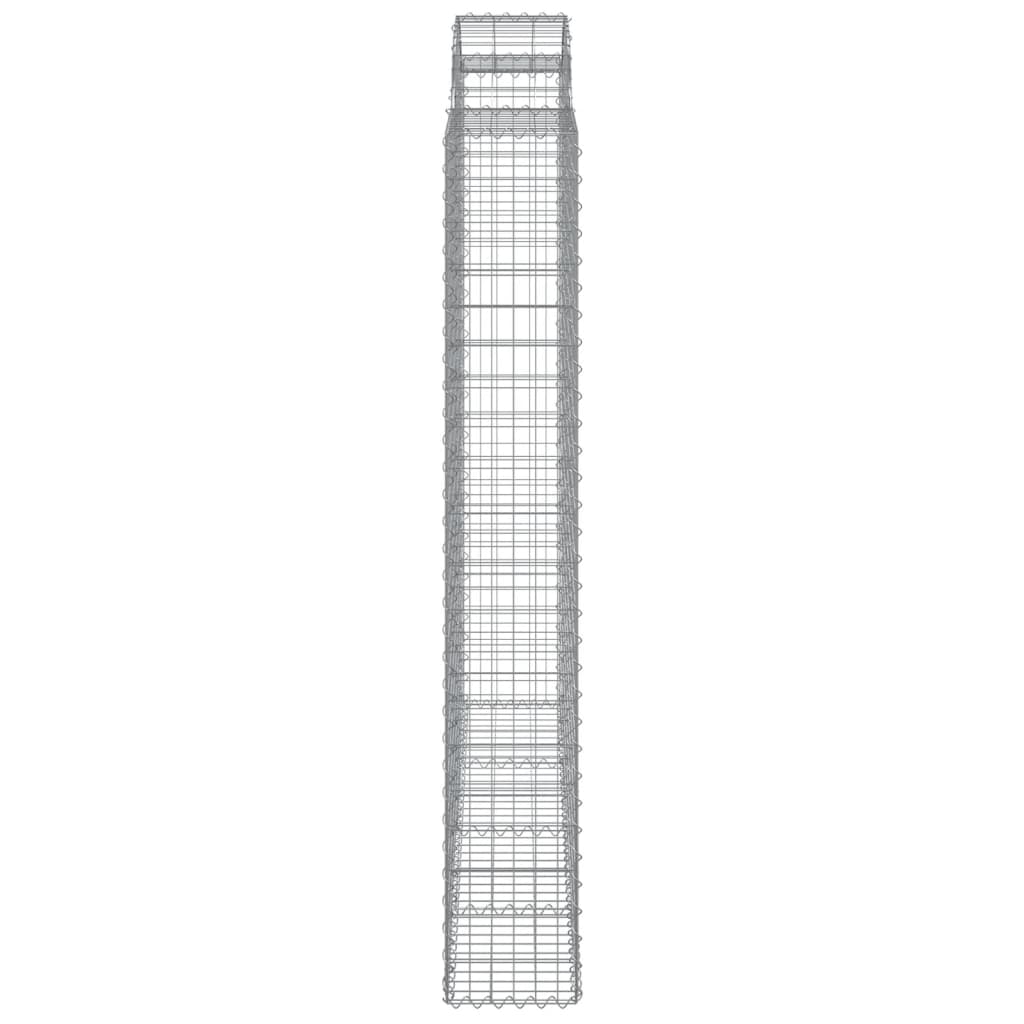 Gabionen Mit Hochbogen 4 Stk. 200X30X200/220Cm Verzinktes Eisen