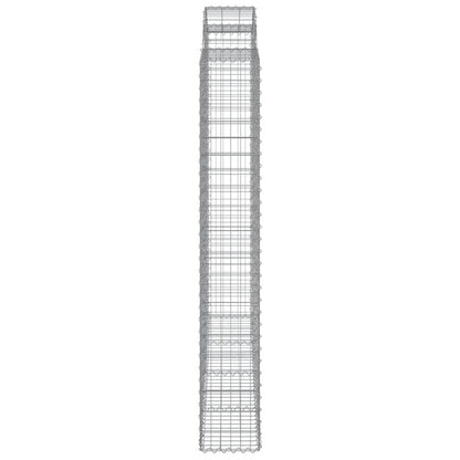 Gabionen Mit Hochbogen 4 Stk. 200X30X200/220Cm Verzinktes Eisen