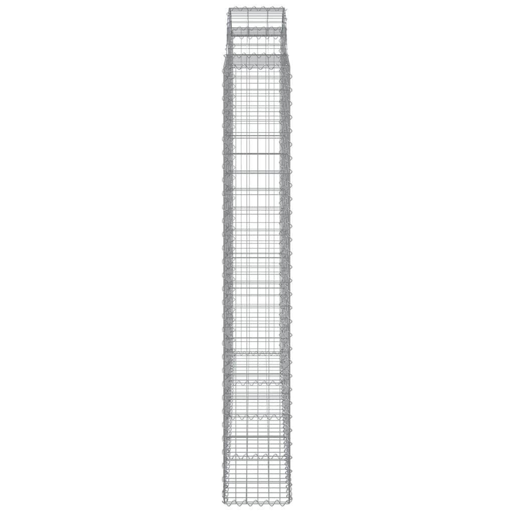 Gabionen Mit Hochbogen 10 Stk 200X30X200/220Cm Verzinktes Eisen