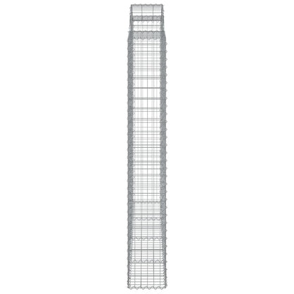 Gabionen Mit Hochbogen 10 Stk 200X30X200/220Cm Verzinktes Eisen