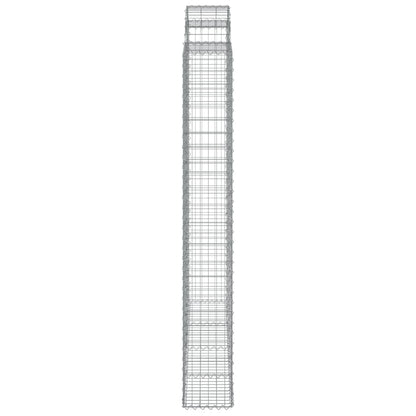 Gabionen Mit Hochbogen 6 Stk. 200X30X220/240Cm Verzinktes Eisen