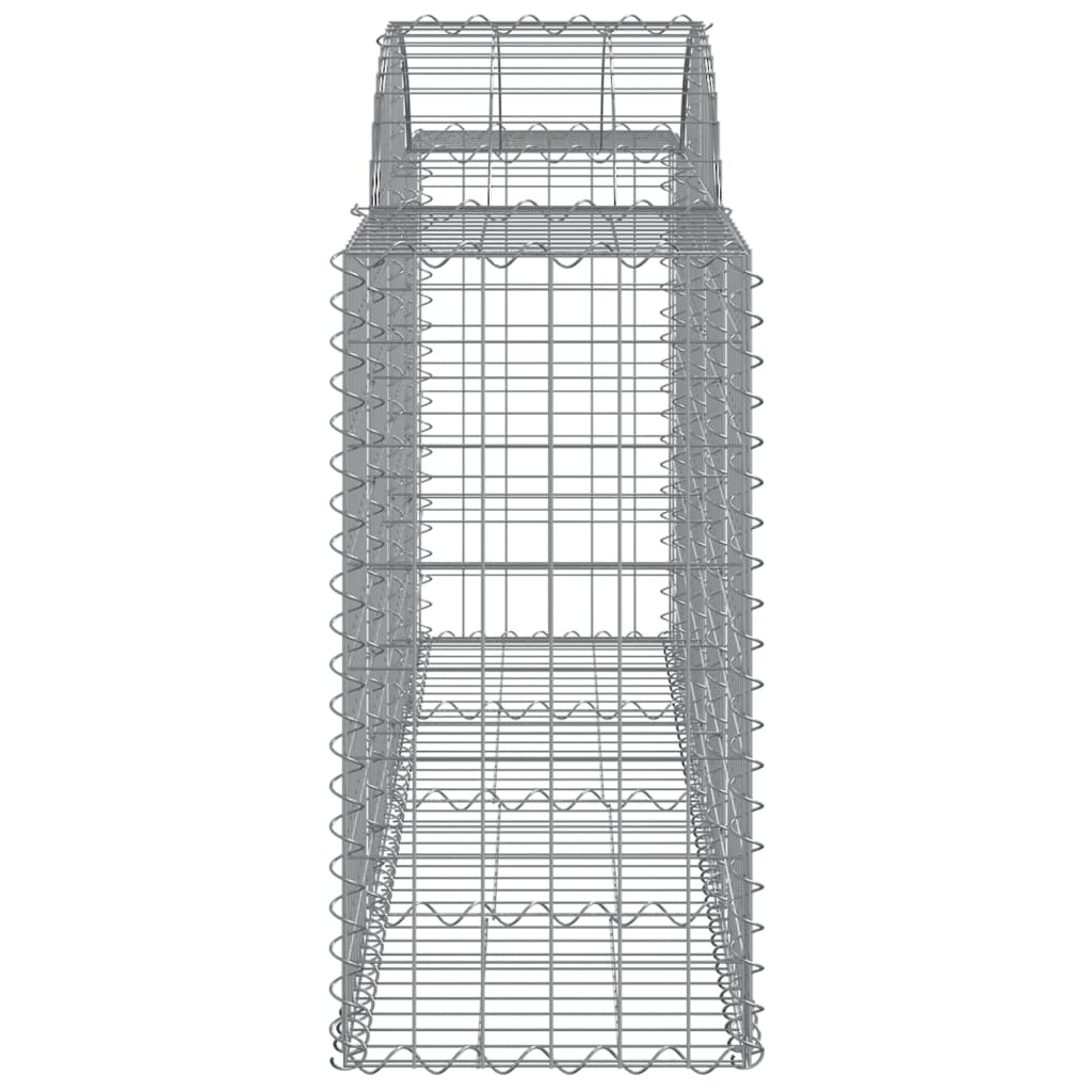 Gabionen Mit Hochbogen 18 Stk. 200X50X80/100Cm Verzinktes Eisen