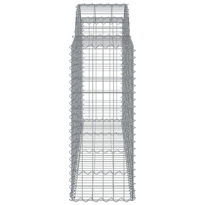Gabionen Mit Hochbogen 6 Stk. 200X50X100/120Cm Verzinktes Eisen