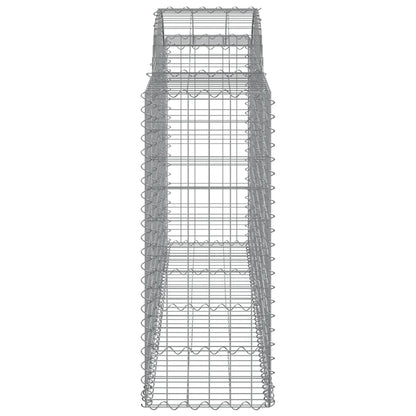 Gabionen Mit Hochbogen 18 Stk 200X50X100/120Cm Verzinktes Eisen