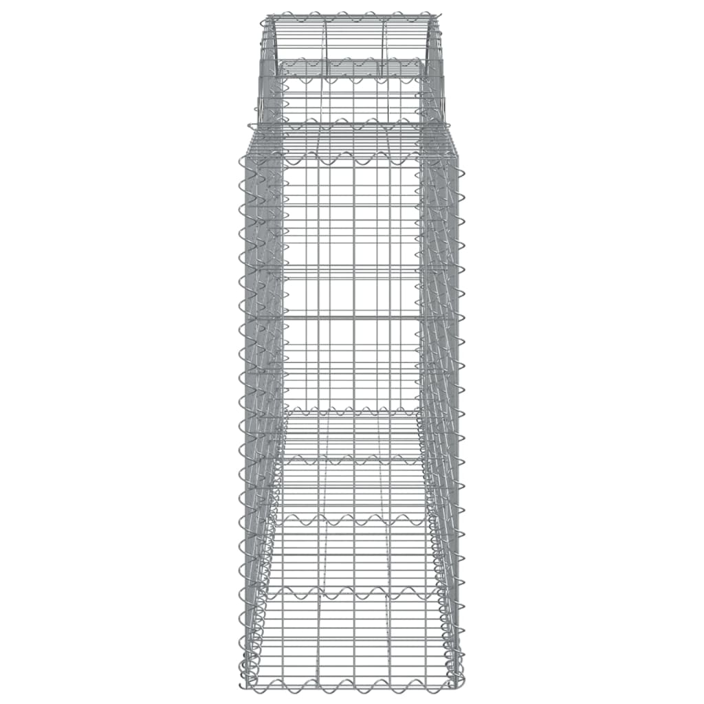 Gabionen Mit Hochbogen 30 Stk 200X50X100/120Cm Verzinktes Eisen