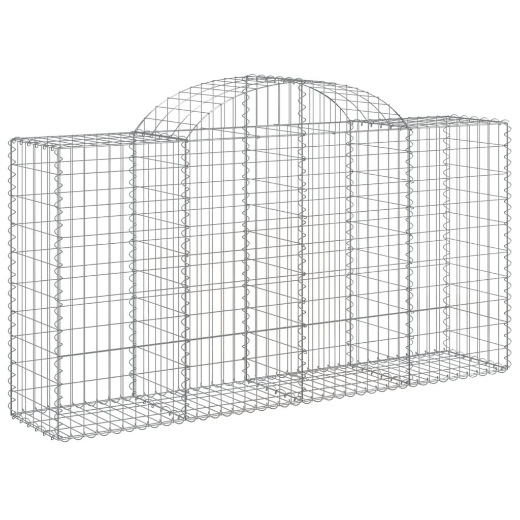 Gabionen Mit Hochbogen 50 Stk 200X50X100/120Cm Verzinktes Eisen