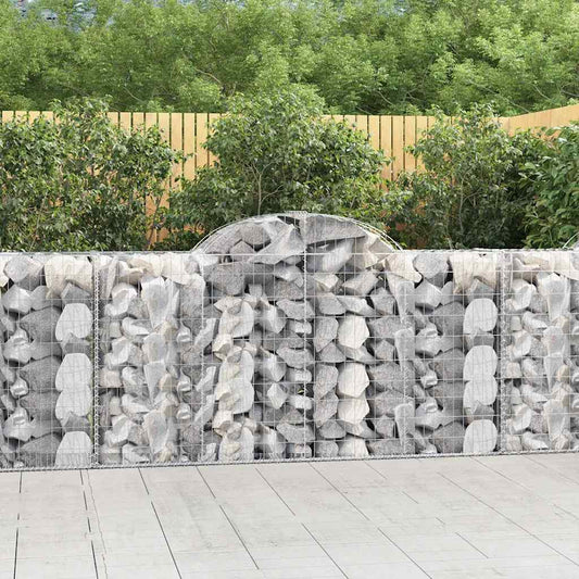 Gabionen Mit Hochbogen 50 Stk 200X50X100/120Cm Verzinktes Eisen