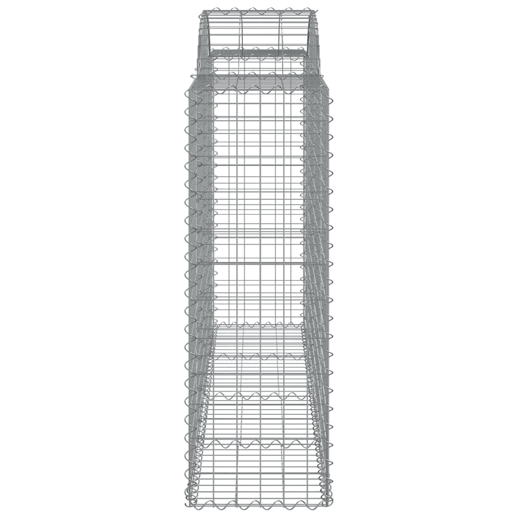 Gabionen Mit Hochbogen 30Stk. 200X50X120/140Cm Verzinktes Eisen