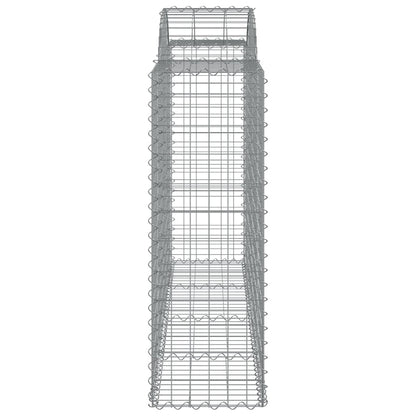 Gabionen Mit Hochbogen 30Stk. 200X50X120/140Cm Verzinktes Eisen