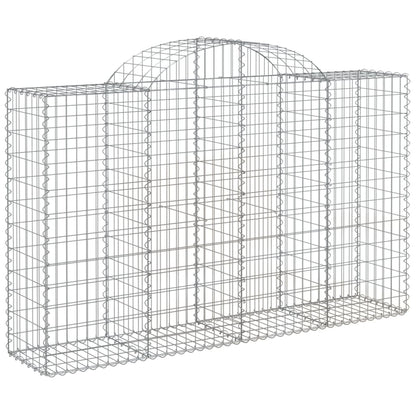 Gabionen Mit Hochbogen 50Stk. 200X50X120/140Cm Verzinktes Eisen