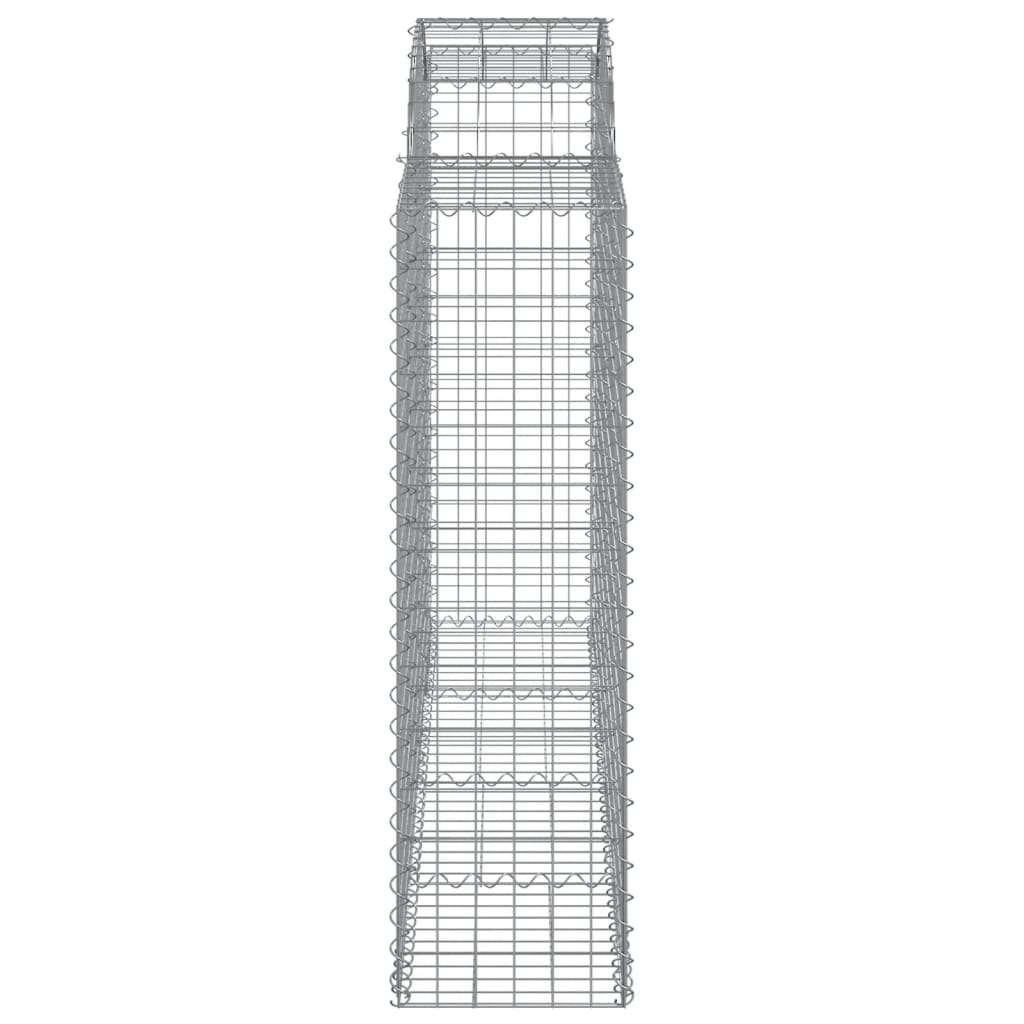 Gabionen Mit Hochbogen 5 Stk. 200X50X140/160Cm Verzinktes Eisen