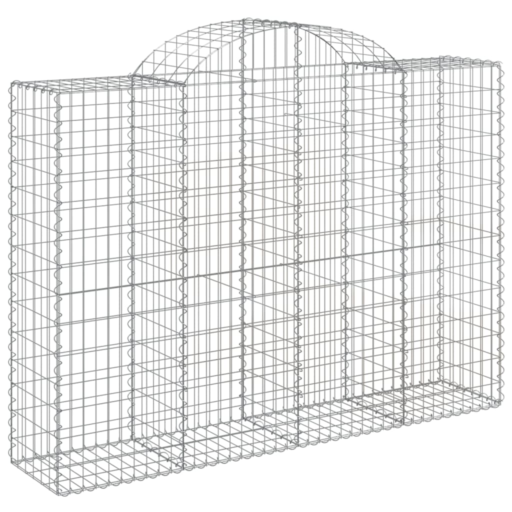 Gabionen Mit Hochbogen 10Stk. 200X50X140/160Cm Verzinktes Eisen