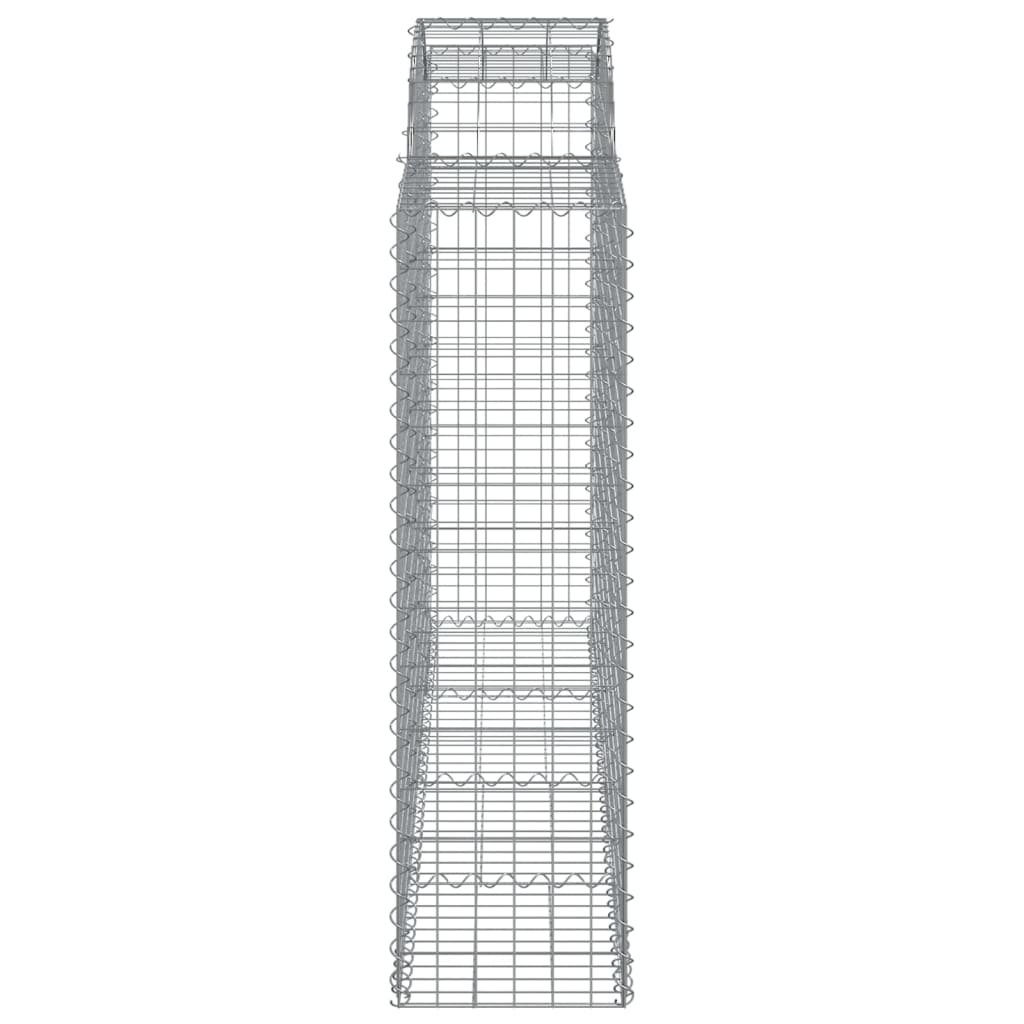 Gabionen Mit Hochbogen 12Stk. 200X50X140/160Cm Verzinktes Eisen