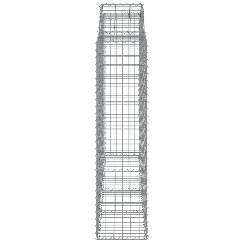 Gabionen Mit Hochbogen 7 Stk. 200X50X160/180Cm Verzinktes Eisen