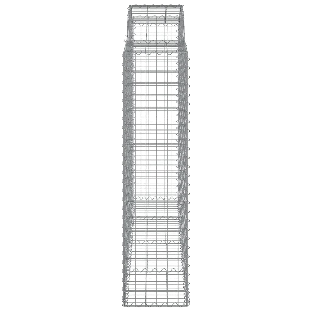 Gabionen Mit Hochbogen 8 Stk. 200X50X160/180Cm Verzinktes Eisen