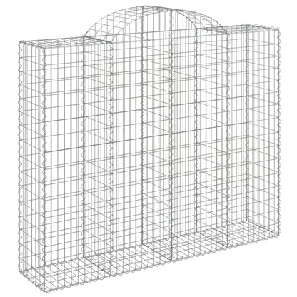 Gabionen Mit Hochbogen 10Stk. 200X50X160/180Cm Verzinktes Eisen